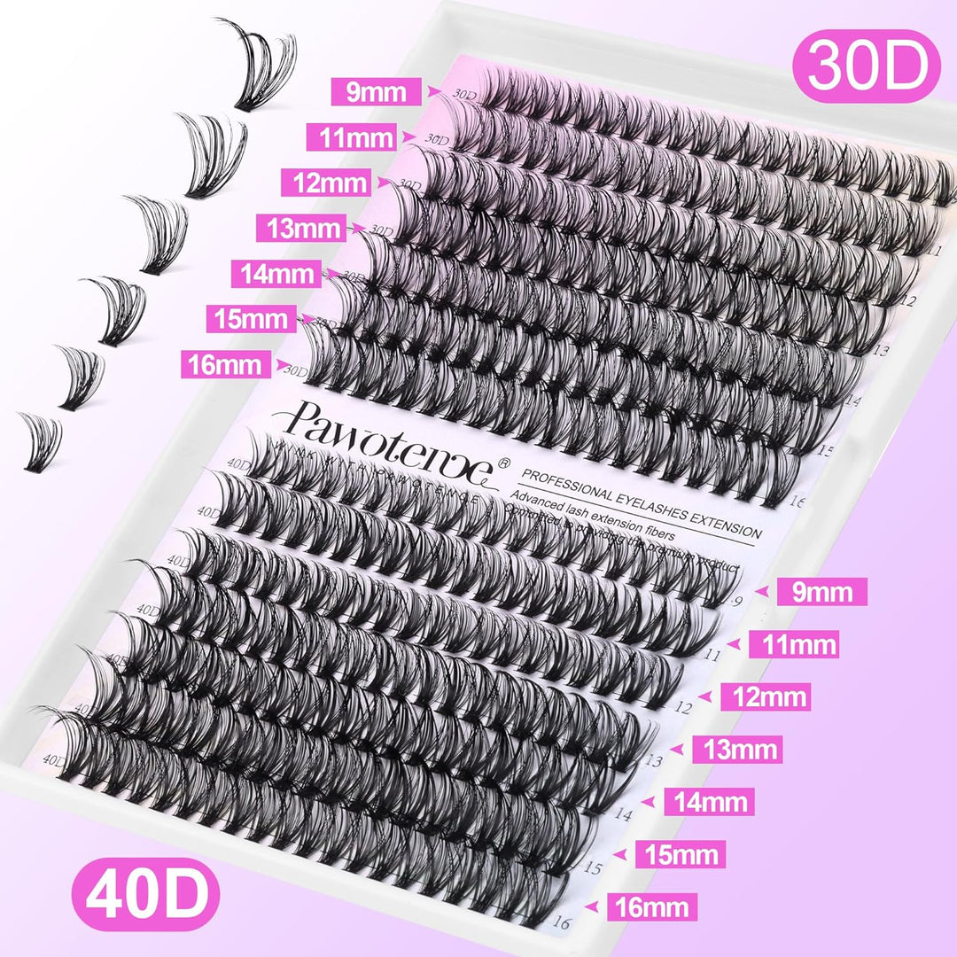 80D Mink Lash Clusters | 240pcs Individual Eyelash Extensions 10-20mm