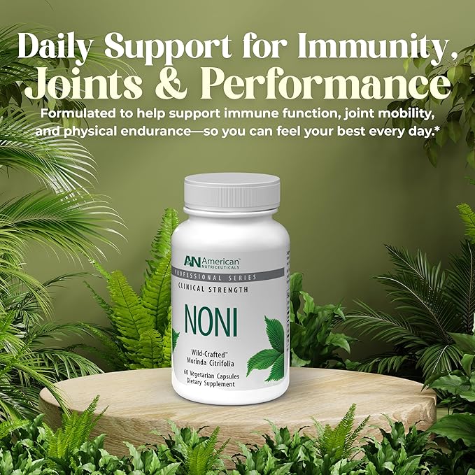American Nutriceuticals – Noni – 60 Capsules – Powerful Adaptogen for Balanced Energy – 100% Whole Fruit Powder