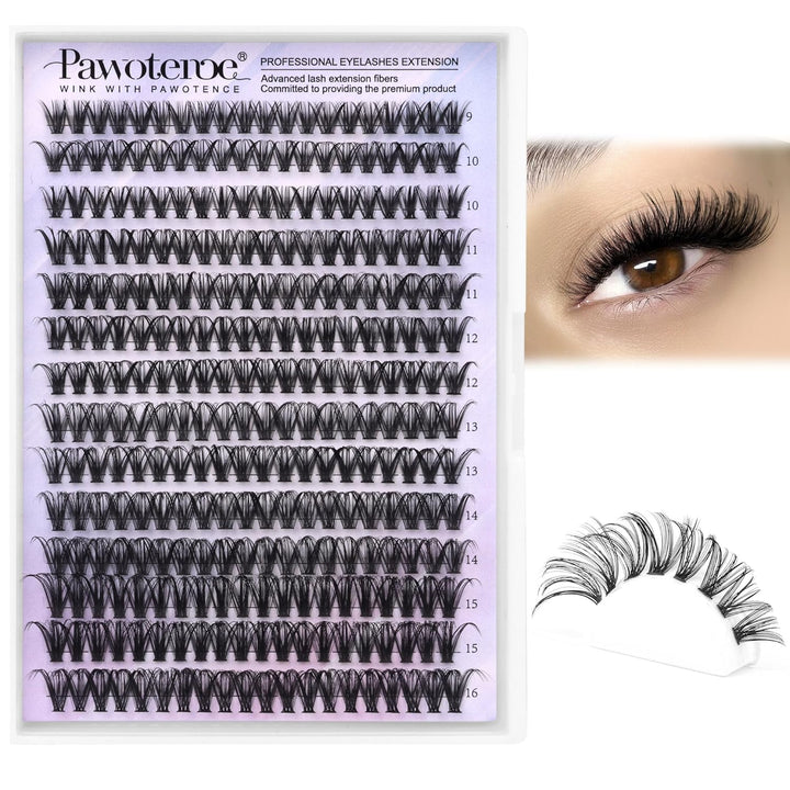40D Cluster Eyelash Extensions | 280pcs Mix Length 9-16mm | Self-Application