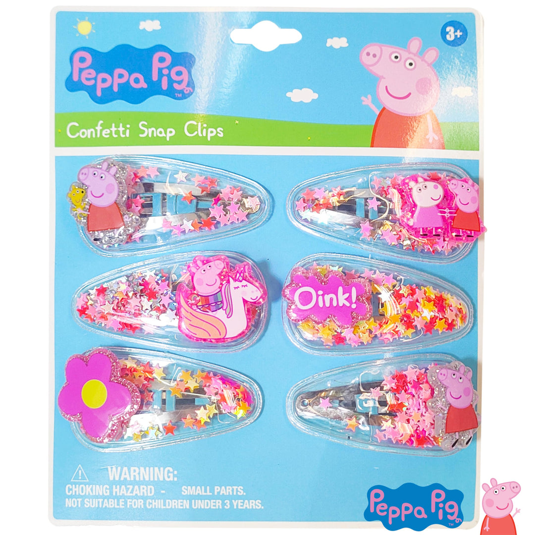 Luv Her Toys For Girls, 6pc Cute Hair Clips For Girls with Favorite Character Charms, Gifts Magical Confetti Hair Clips for Kids, Hair Accessories for Girls Ages 3+