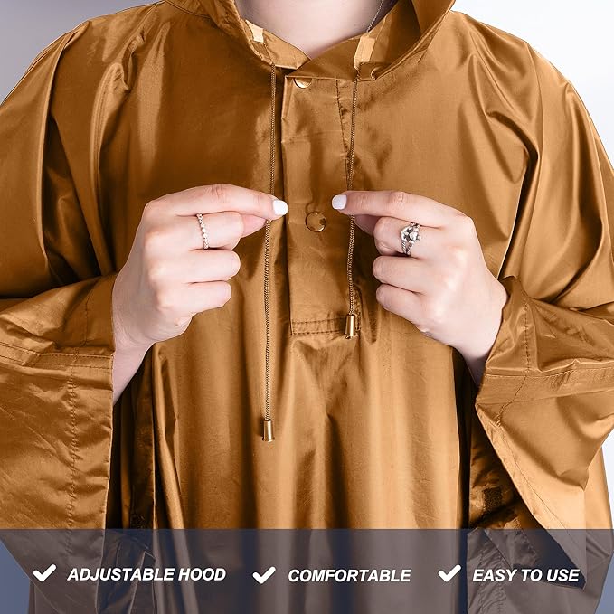 Heavy Duty Rain Poncho for Backpacking, Waterproof Lightweight for Adults, Military, Emergency, Camping, Men, Women