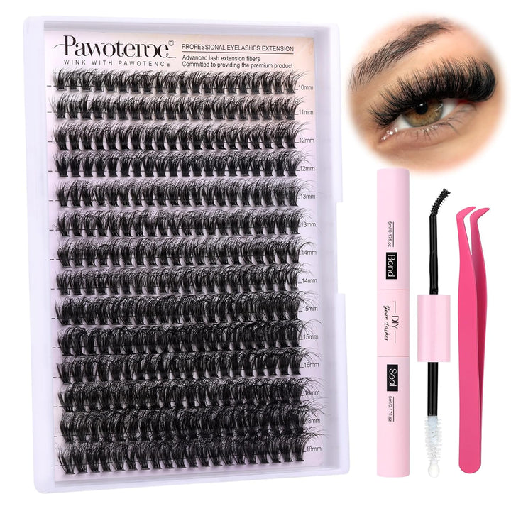40D Cluster Eyelash Extensions | 280pcs Mix Length 9-16mm | Self-Application