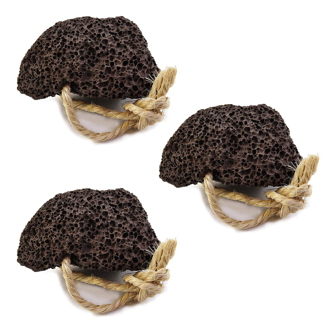 Natural Elephant Natural Volcanic Lava Pumice Stone Callus and Foot Pedicure Rock Scrub Packs (Pack of 3)