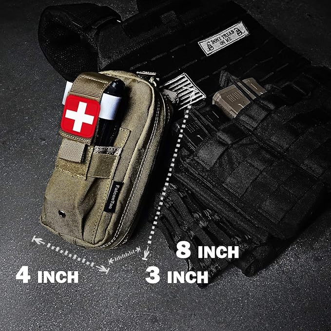 Tactical EMT Pouch Everyday Carry First Aid Pouch with Molle System and Tourniquet Holder