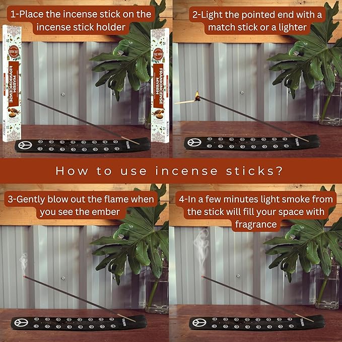 Frankincense and Myrrh Incense Sticks - Total 40 Insence-Sticks - Dual Pack of 20 Insense - Inciensos - Inscents - Natural Non Toxic Ingredients - Incents - Incence - Inscense - Insents