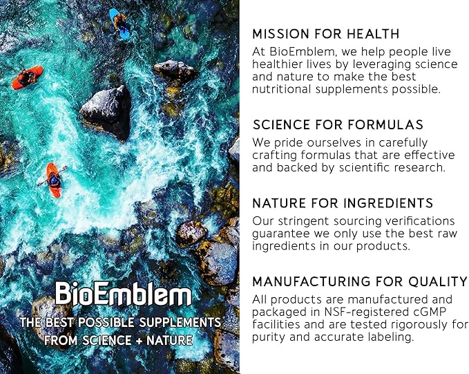 BioEmblem Turmeric Curcumin Supplement with BioPerine | Joint Support & Heart Health | with Organic Turmeric Powder & 95% Curcuminoids Extract | California Made, Non-GMO, 30-Day Supply