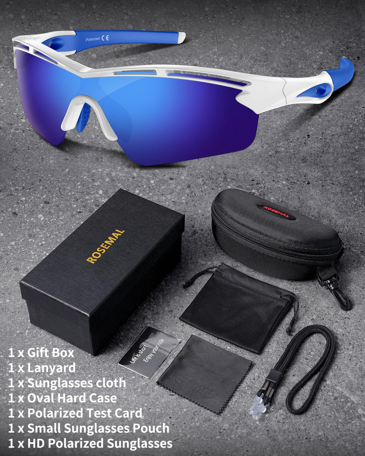 Polarized Sports Sunglasses for Men Women Youth Baseball Cycling Running Driving Fishing Tennis Golf Motor TAC UV400 TR90