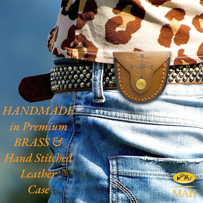 Handmade Religious Compass – “God is with You” Engraved Working Brass Gift – Christian Baptism, Confirmation, Christening or First Communion Keepsake for Boys, Teens & Men – Guided by Faith