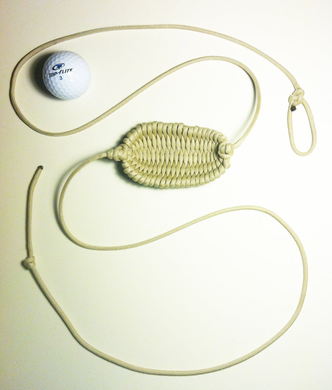 Paracord Shepherd Sling (Old-fashioned Slingshot) Handmade By David the Shepherd (Desert Sand)