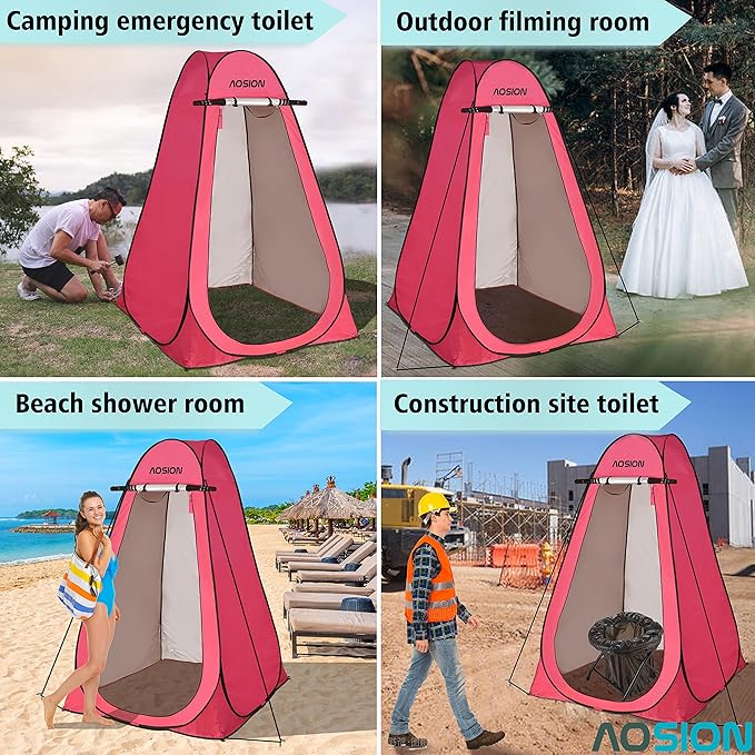 AOSION Privacy Shower Tent,Pop Up Changing Tent,Camp Bathroom Changing Dressing Room,Sun Sunshade Canopy Outdoor Rain Shelter for Camping Hiking Beach Picnic Fishing.