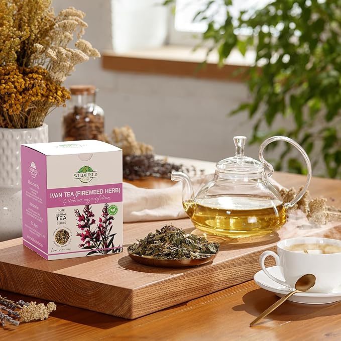 4 oz Siberian Fireweed Tea Herbal Ivan Tea Blooming Sally (Chamerion Angustifolium) Ivan Chai Bulk Loose Leaf Herb Epilobium Angustifolium - 113g (4 oz)