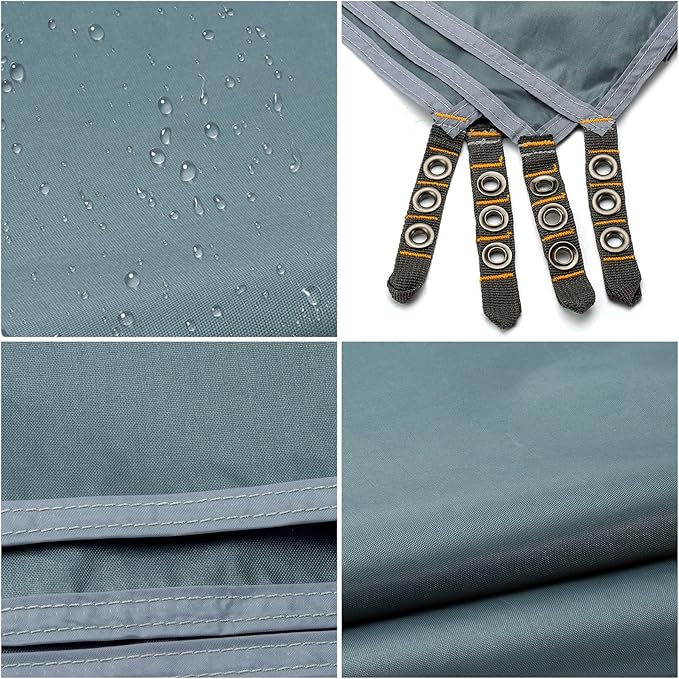 Bessport Tent Footprint for 1-2-3-4 Person Tent Waterproof Camping Tarp with Drawstring Carrying Bag for Picnic, Hiking and Other Outdoor Activities