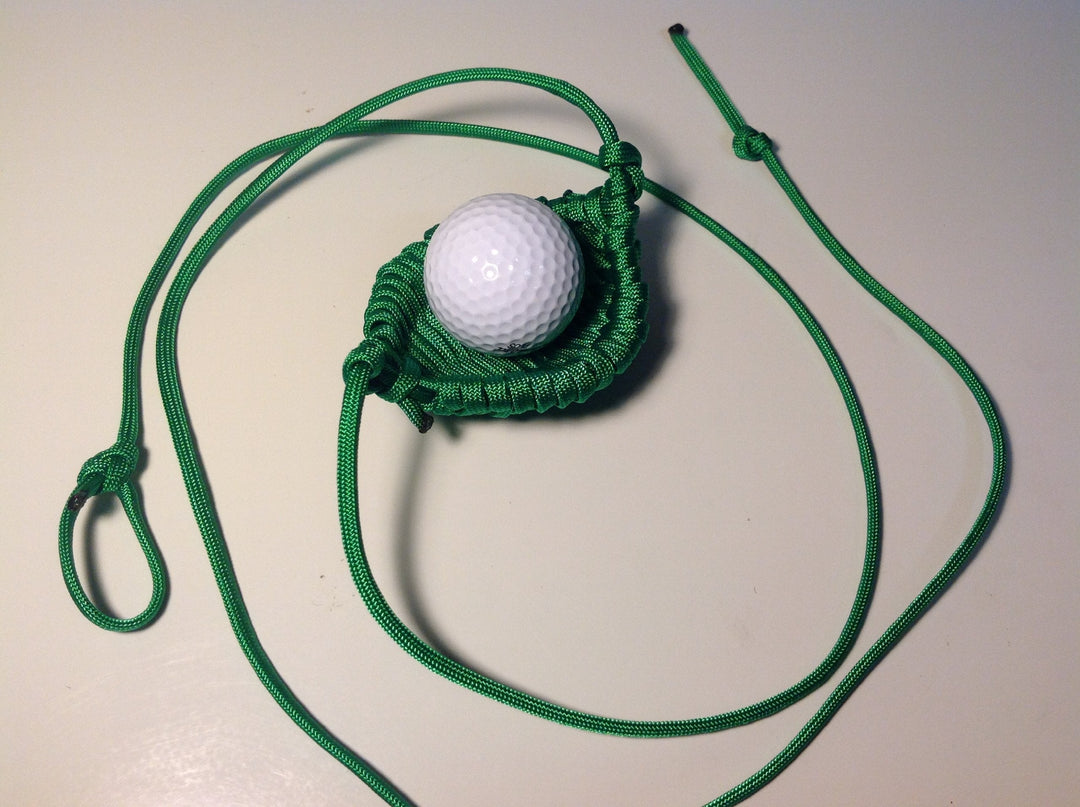 Paracord Shepherd Sling (Old-Fashioned Slingshot) Handmade by David The Shepherd (Kelly Green)