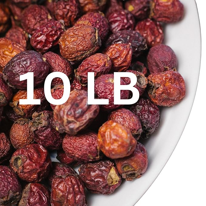 Super Large Value Pack 10 LB - Organic Hawthorn Berry Tea - Hawthorne Berries Organic - Healthy Circulation, Heart, Pressure Balance