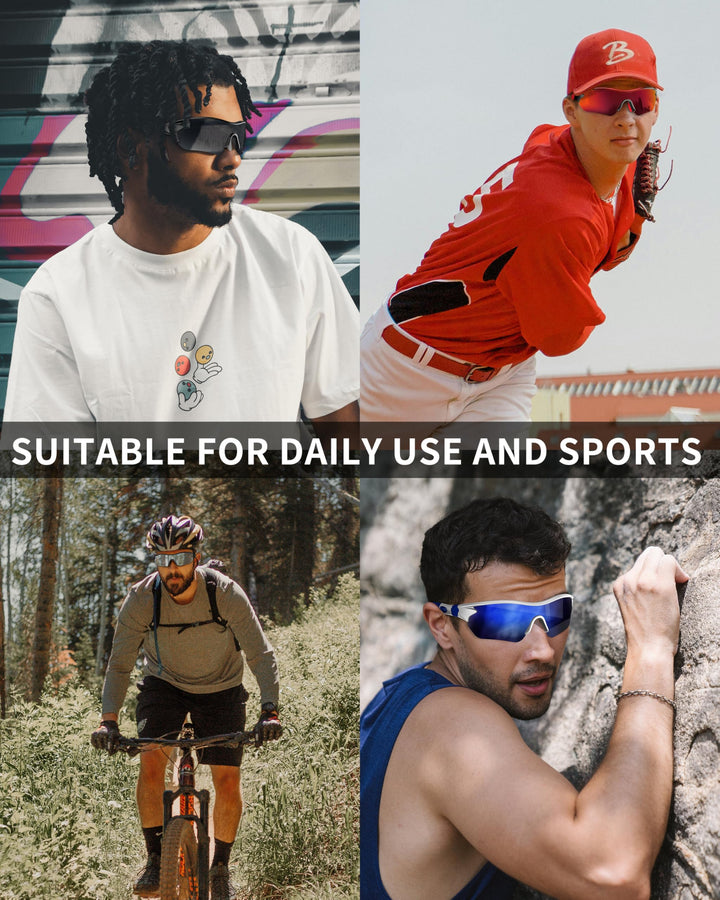 Polarized Sports Sunglasses for Men Women Youth Baseball Running Fishing Tennis Golf Cycling Driving Motor TAC UV400 TR90