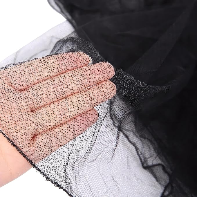 Black DIY Mosquito Net Fabric | 10x10 FT Netting | Insect Cover for Garden, Patio, Outdoor & Windows | Multiple Sizes in Black, White & Green | Raised Bed Screen Mesh Barrier