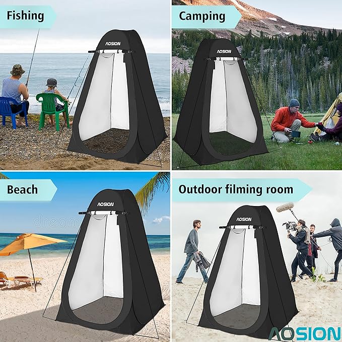 AOSION Privacy Shower Tent,Pop Up Changing Tent,Camp Bathroom Changing Dressing Room,Sun Sunshade Canopy Outdoor Rain Shelter for Camping Hiking Beach Picnic Fishing.