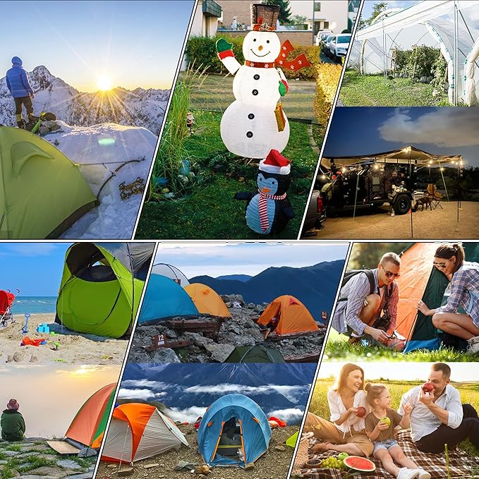 8 Pack Tent Stakes Heavy Duty Metal Tent Pegs for Camping Steel Tent Stakes 8 inch Unbreakable and Inflexible