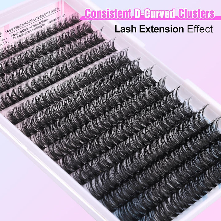 40D Cluster Eyelash Extensions | 280pcs Mix Length 9-16mm | Self-Application