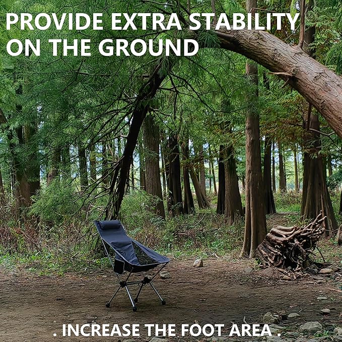 Fits 16mm Legs Camping Chair Anti Sink Rubber Ball Feet Anti Slipery Set of 4 Stability Chair Leg Cap Fishing Hiking Uneven Floor Portable Camping Chair Feet