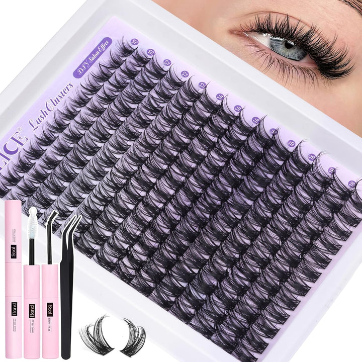 ALICE DIY Natural Lash Clusters | Wispy Anime Cat Eye | 10-16mm, 144 Pcs