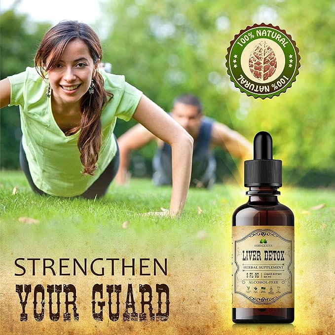 Liver Supplement – Natural Liver Support Drops – Herbal Supplement Drink with Milk Thistle, Angelica Root, Dandelion Root, Turmeric, Peppermint - Liver Cleanse Detox – 2 fl oz