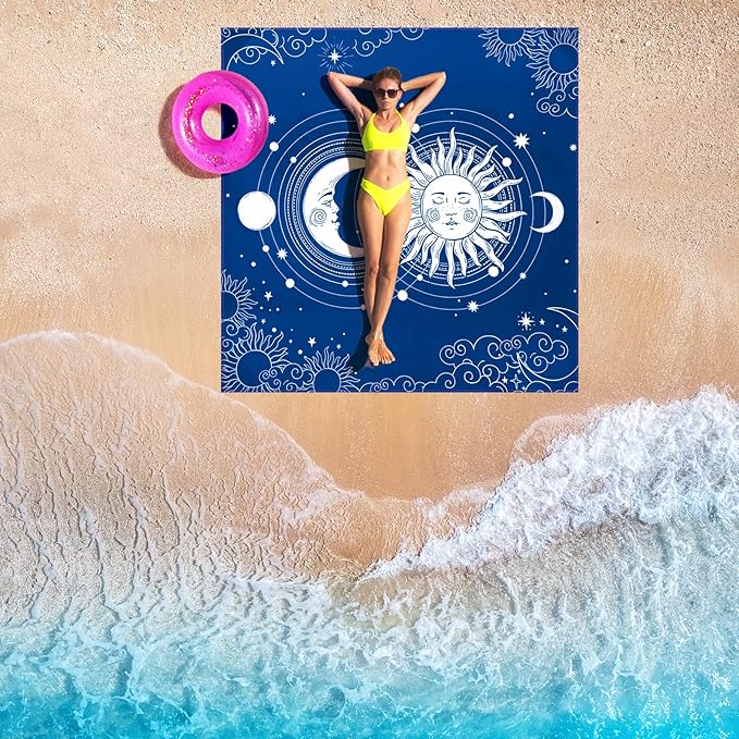 AISPARKY Beach Blanket Waterproof Sandproof Quick Drying Beach Mat Extra Large Outdoor Picnic Blanket for Travel Camping Hiking
