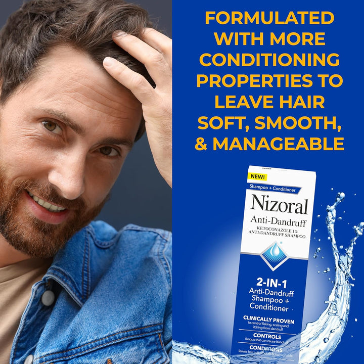 Nizoral Anti-Dandruff Shampoo | 1% Ketoconazole | Fresh Scent | 7 Fl Oz