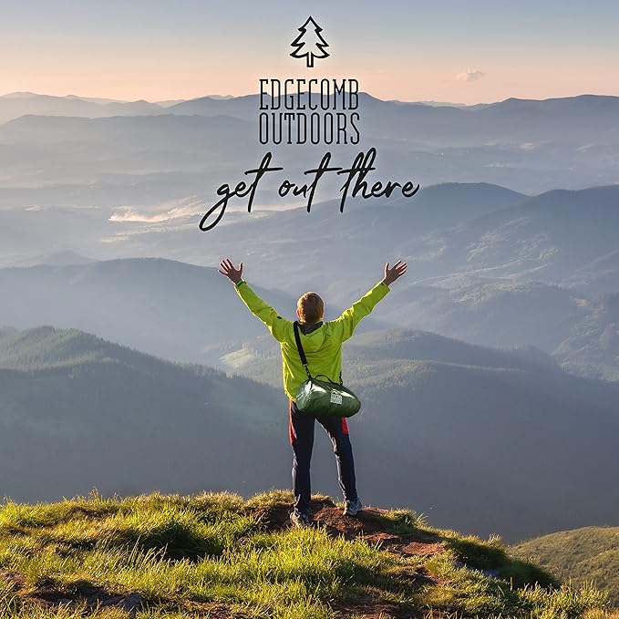 Large Waterproof Outdoor Camping Blanket by Edgecomb, Lightweight Picnic Blanket for Cold Weather, Stadium, Camp, Insulated Windproof, Ripstop Nylon with Waterproof Storage Bag, Micro Fleece (Green)