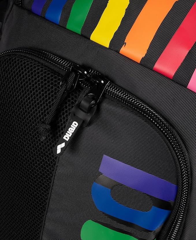 ARENA Spiky III Backpack 45 Swimming Athlete Sports Gym Rucksack Large Training Gear Equipment Swim Bag for Men and Women, 45 Liters, Pride