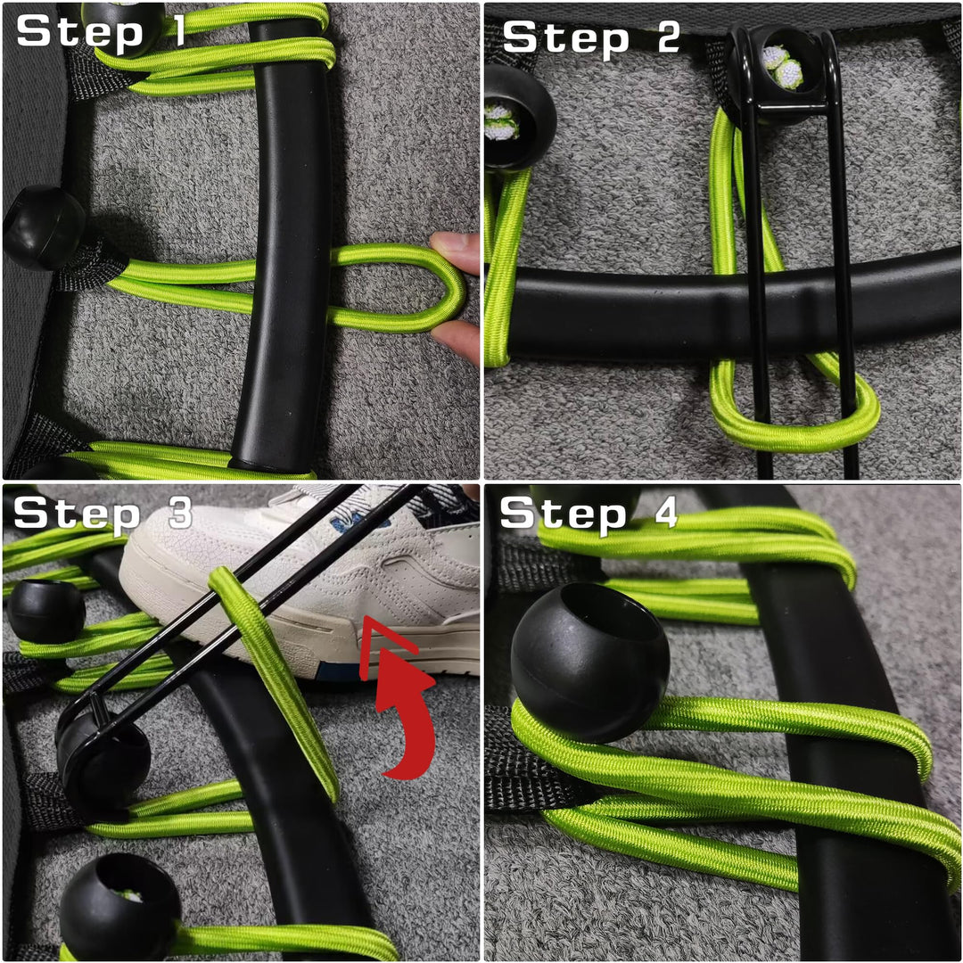 DARCHEN 400LBS Rebounder Trampoline for Adults, Indoor Mini Trampoline Silent Fitness Trampoline Small Bungee Rebounder Jumping Cardio Trainer Workout Exercise Workout [40 Inch]