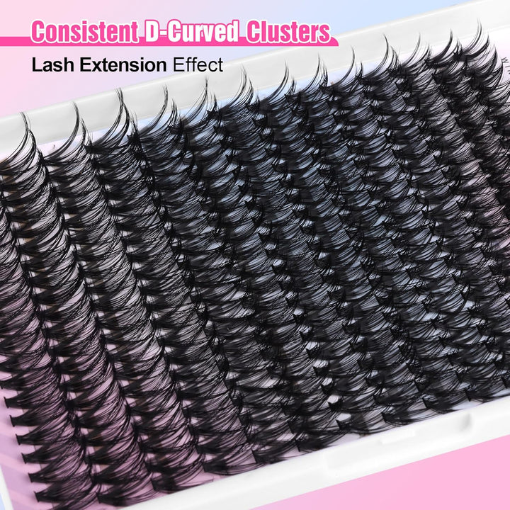 80D Mink Lash Clusters | 240pcs Individual Eyelash Extensions 10-20mm