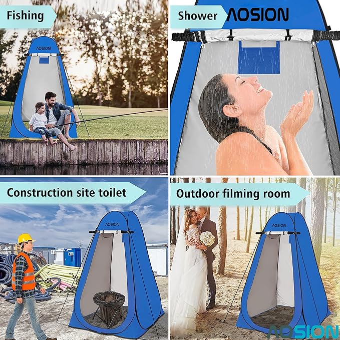 AOSION Privacy Shower Tent,Pop Up Changing Tent,Camp Bathroom Changing Dressing Room,Sun Sunshade Canopy Outdoor Rain Shelter for Camping Hiking Beach Picnic Fishing.