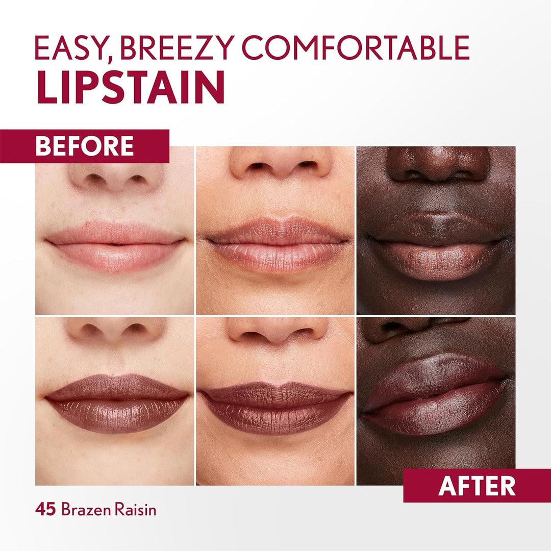 Covergirl Outlast Lipstain | 45 Brazen Raisin | Vegan, Transfer-Proof, Satin Finish