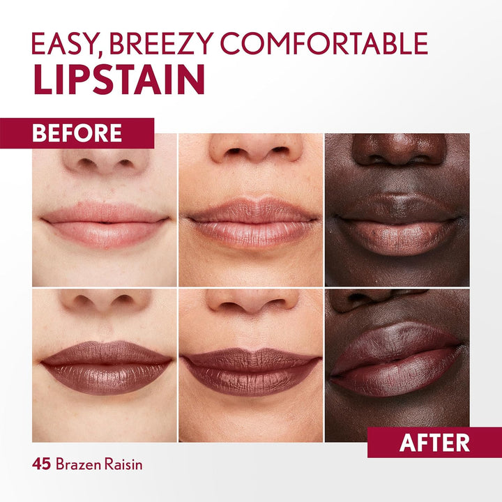 Covergirl Outlast Lipstain | 45 Brazen Raisin | Vegan, Transfer-Proof, Satin Finish