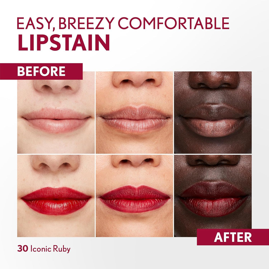 30 Iconic Ruby Lipstain | Transfer-Proof, Vegan Formula | Smooth Application