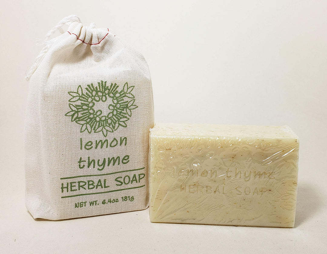 Greenwich Bay Trading Company Herbal Collection - 6.4oz Soap in Cloth Sack - Lemon Thyme
