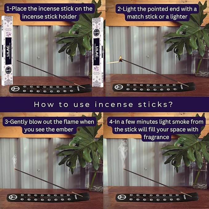 Lilac Incense Sticks - Total 40 Insence-Sticks - Dual Pack of 20 Insense - Inciensos - Inscents - Natural Non Toxic Ingredients - Incents - Incence - Inscense - Insents