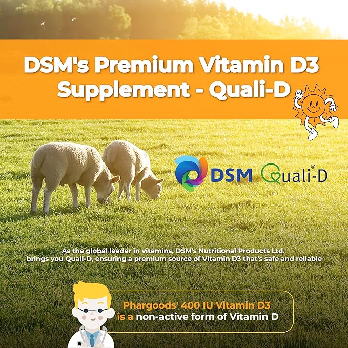 Baby Vitamin D3 Drops-400IU per Drop-1200 Servings-Safe for Newborns&Kids-Supports Immune&Bone Health-30ml