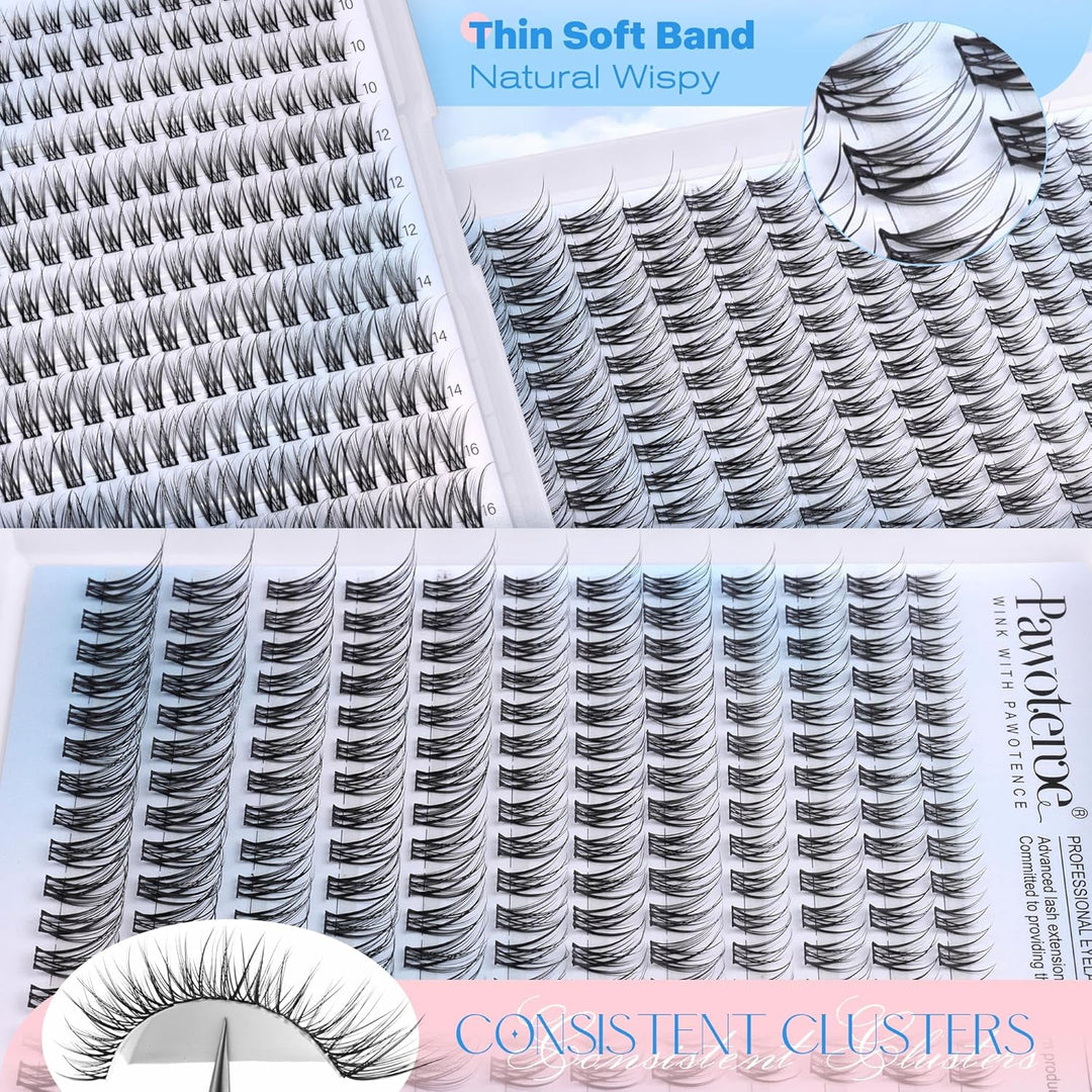 80D Mink Lash Clusters | 240pcs Individual Eyelash Extensions 10-20mm