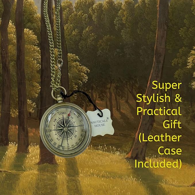 Bible Verse Brass Compass – “Trust in The Lord with All Your Heart” (Proverbs 3:5-6) | Religious Gifts for Men, Women, Boys, Girls, Teens | Daily Encouragement, Easter, Baptism, Faith-Based Keepsake