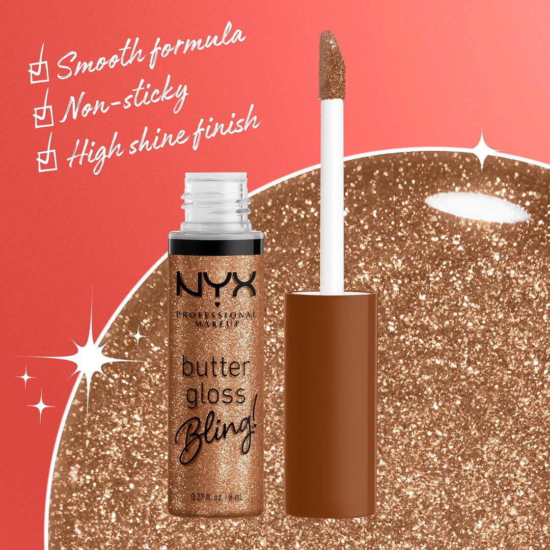 NYX Butter Gloss | Vegan Lip Gloss - Non-Sticky & Shiny | Hustla Shade