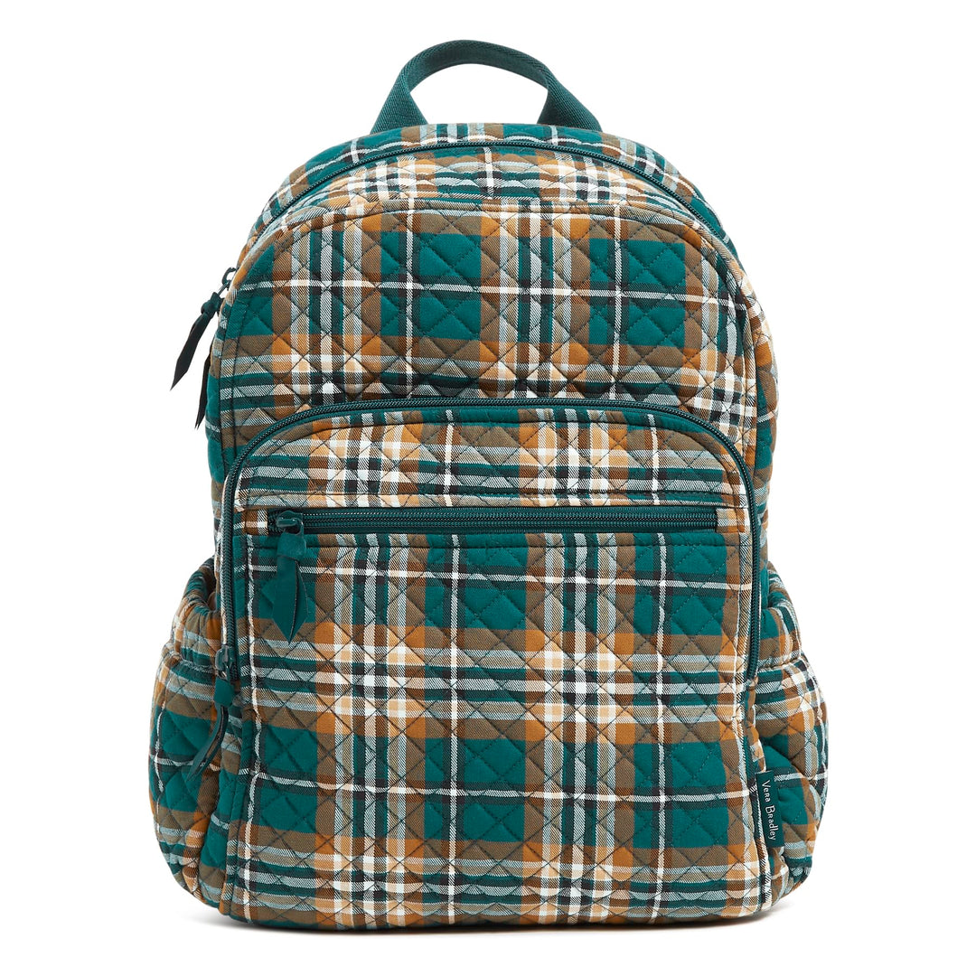 Vera Bradley Cotton Campus Backpack, Orchard Plaid