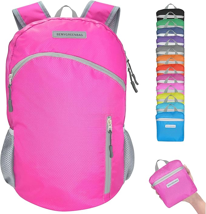 35L Foldable Waterproof Backpack For Outdoor Sports Travel Inside Wet Clothes Compartment Packable For Multiple