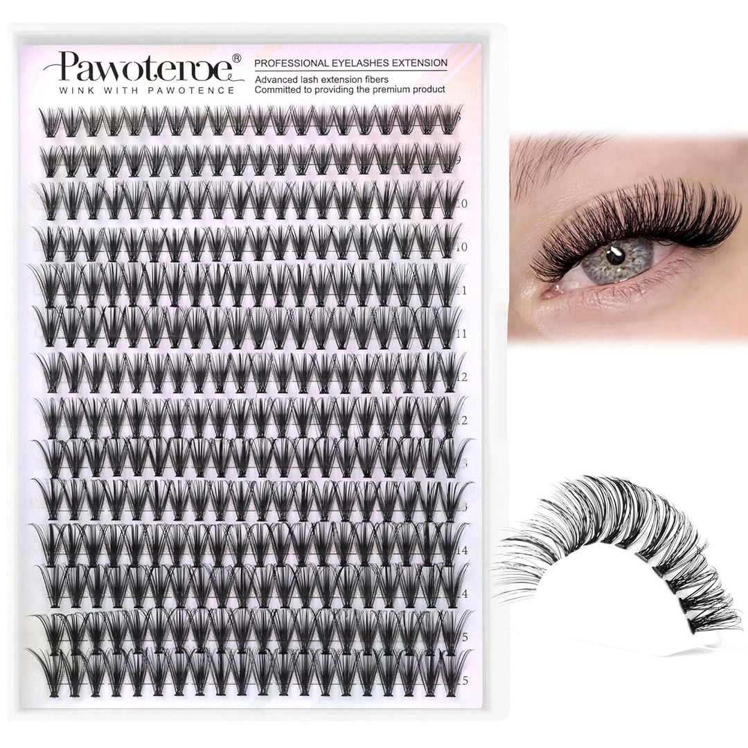 80D Mink Lash Clusters | 240pcs Individual Eyelash Extensions 10-20mm
