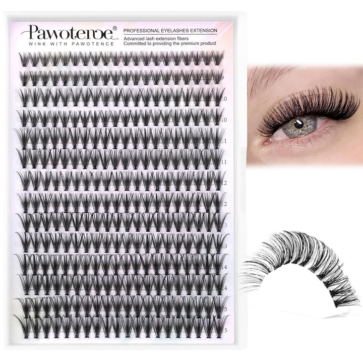 80D Mink Lash Clusters | 240pcs Individual Eyelash Extensions 10-20mm
