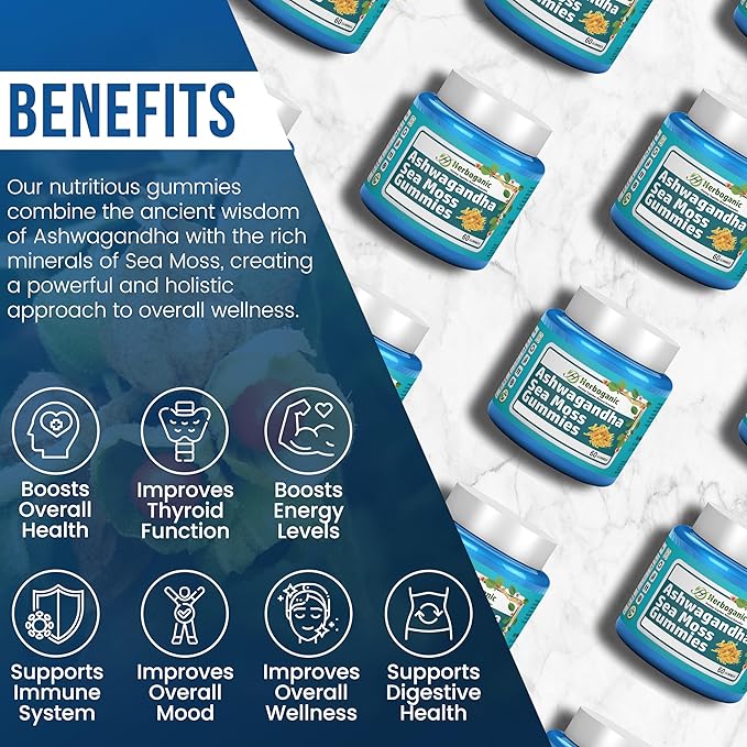 Ashwagandha Sea Moss Gummies - 60 Count