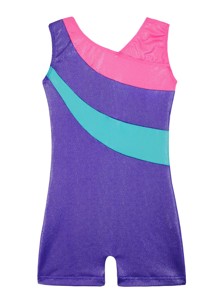 DAXIANG Gymnastics Leotards for Girls Dance Leotard for Girls Gymnastics Outfit Sparkle Purple 100