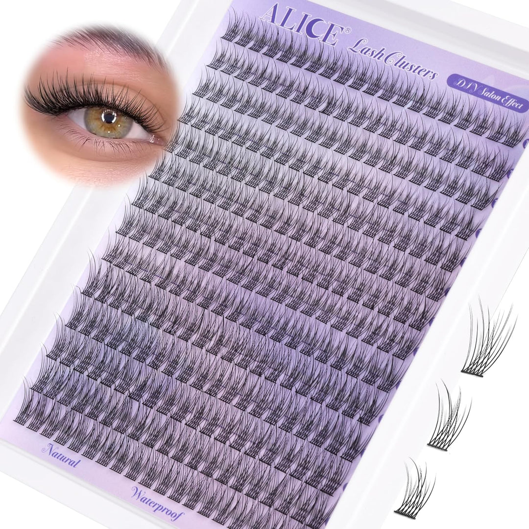 ALICE DIY Natural Lash Clusters | Wispy Anime Cat Eye | 10-16mm, 144 Pcs