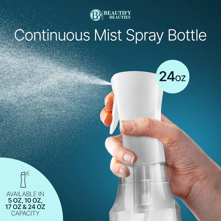 Continuous Mister Spray Bottle | 24 Oz Hair & Plant Care | BeautifyBeauties